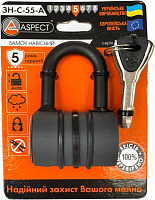Замок навесной Aspect Premium ЗН-С-55-А открытый (амбарный) 