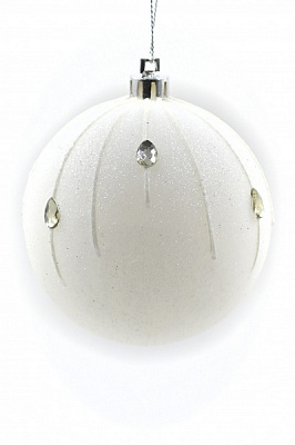 Шар новогодний Капельки 80 мм бирюзовый 6971