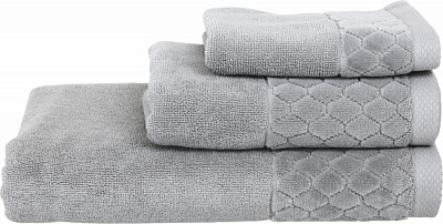 Полотенце махровое VELOUR CELLS 50x90 см серый La Nuit
