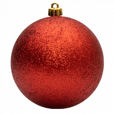 Куля новорічна Девілон 100 мм червоний 250744