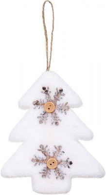 Елочная игрушка елка Снежинка SDK1713W 13 см 