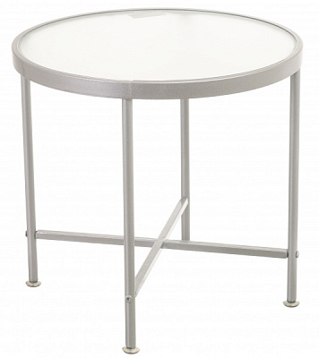 Стол журнальный Mira1 стекло/металл белый 420x460мм 