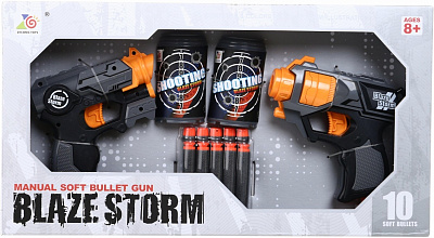Набір бластерів Zecong Toys механічних Blaze Storm 2 шт з мішенями ZC7181