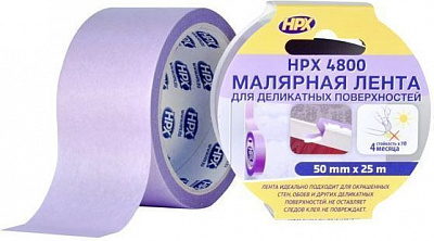 Лента малярная HPX 4800 для деликатных поверхностей 25 м SR5025