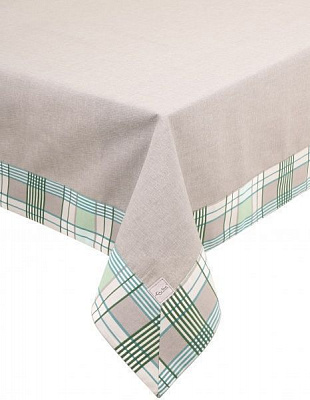 Скатерть Шато 140x180 см серый с зеленым La Nuit 