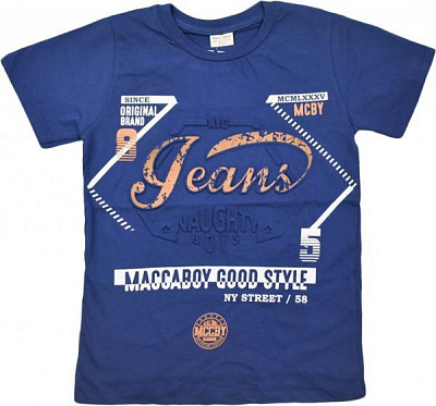 Футболка для мальчика Macma 9176 Jeans р.134 синий 