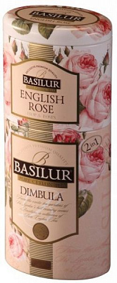 Чай черный Basilur Цветы и Фрукты Цейлона Димбула + Английский Роза 125 г 