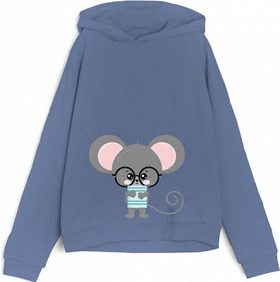 Худи для девочки KOSTA р.146 серо-голубой 1989-4 