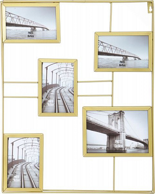 Коллаж золотистый на 4 фото 10x15/18x13 см 