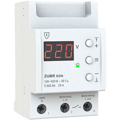 Реле напруги ZUBR D25t