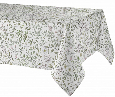 Скатерть Jazmin 150x200 см белый с рисунком Atenas Home 