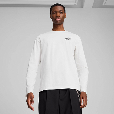Футболка Puma ESS No. 1 Logo Longsleeve Tee 68254602 р.S белый