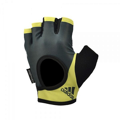 Перчатки для фитнеса Adidas ADGB-14122YLSS р. M черный с желтым 