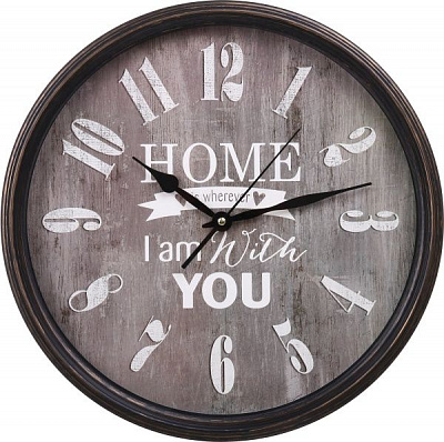 Часы настенные Home 40 см черный