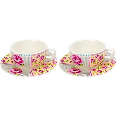 Набор чашек Пион с блюдцами 2 шт