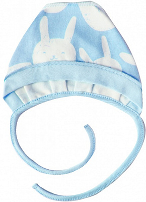 Чепчик дитячий Smil р.39 блакитний із малюнком 118627