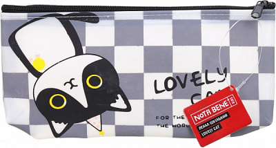 Пенал шкільний Lovely cat Nota Bene сірий