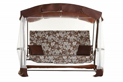 Гойдалка OLSA Турин-Преміум FLOWER 2442х1440х1810 мм коричневі квіти