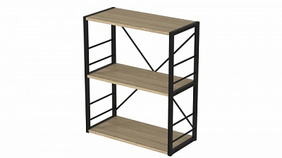 Этажерка Конект 3/60 730х600х280 мм дуб сонома/черный (XK00220)