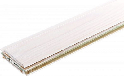 Вагонка деревянная Spot Decor 14х100х2650 мм брашированная альпийский белый