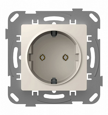 Розетка із заземленням Plank Electrotechnic Classic/Nordic IP20 слонова кістка PLK0511131