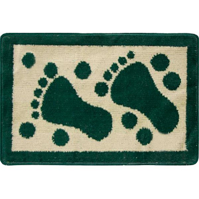 Коврик для ванной комнаты Dariana Лапки 40х60 зеленый