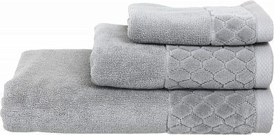 Рушник махровий VELOUR CELLS 33x50 см сірий La Nuit