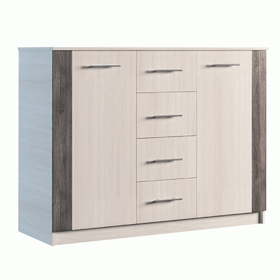 Комод Фенікс Венеція 1210х440х900 мм дуб молочний/дуб шамоні