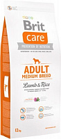 Корм Brit Care Adult Medium Breed для собак средних пород с ягнятиной и рисом, 12кг, 132709