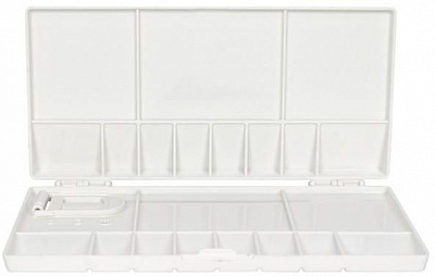 Палітра пластикова прямокутна професійна, складна, 20х10х1,8см D.K.Art&Craft