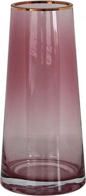 Ваза стеклянная лиловая Crystal Margaret 21 см YIWU