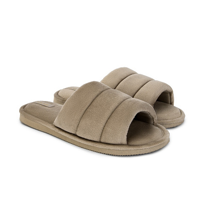 Тапки домашние Twins HS-VL плюшевые с прошивкой 13816 р.38/39 бежевый