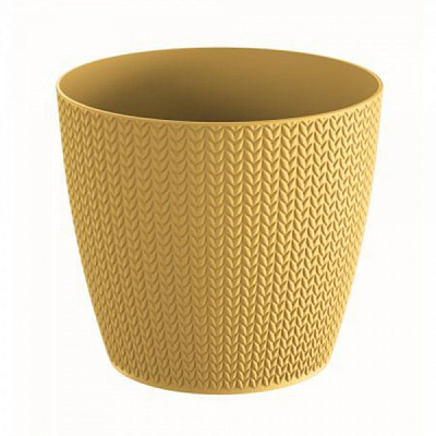 Горшок для цветов Prosperplast WHEATY 220 мм круглый 5,4 л горчичный (26330-117) 