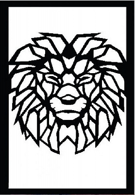 Постер Лев геометрія Posterclub