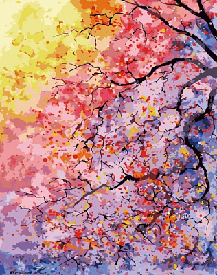 Картина за номерами Квітуче дерево bk_1341 40x50 см BookOpt