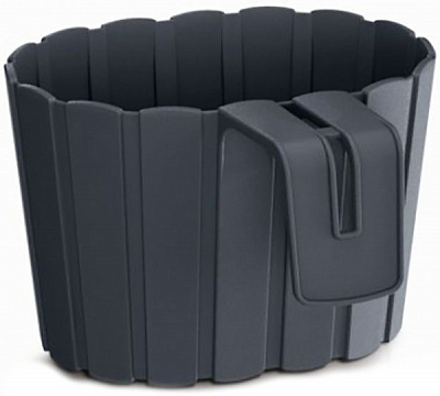 Горщик пластиковий Prosperplast Boardee Hook овальний 2,2л антрацит (25722-433)