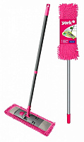 Швабра-натирач для підлоги York SALSA з телескопічною ручкою 78-136 см 43 см малиновий