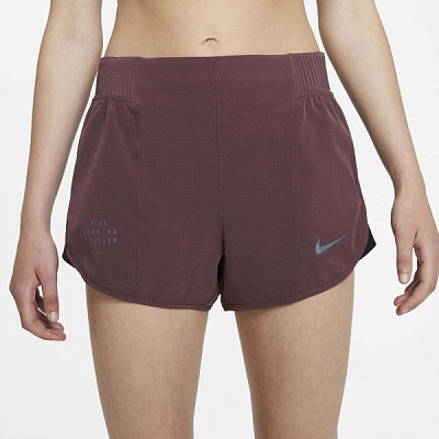 Шорты Nike W NK RUN DVN TEMPO LX SHORT DD5328-646 р. M бордовый