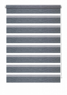Ролета день-ночь Gardinia Мини Зебра 80x150 см серебристо-серая 