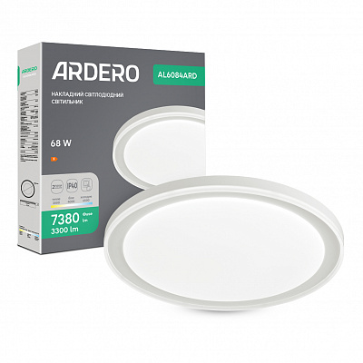 Светильник настенно-потолочный ARDERO AL6084 VENUS белый с серебристым 3000/4000/6500 К 80932