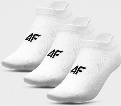 Носки 4F SOCKS CAS M201 (3PACK) 4FAW23USOCM201-10S р.43-46 белый