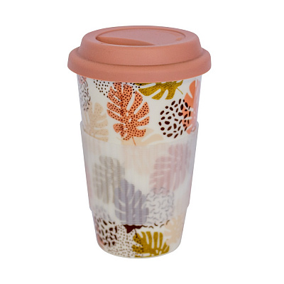 Чашка Keramia Flower story с силиконовой крышкой 440 мл 21-279-125