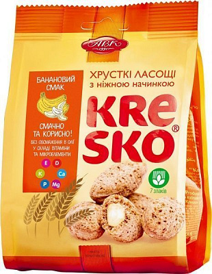Хрусткі фігурки АВК Kresko Банановий смак 74 г (4823085717566)