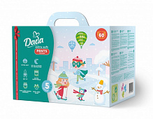 Подгузники-трусики Dada Extra Soft 5 Junior 12–17 кг 60 шт. + Салфетки влажные для детей 72 шт. с клапаном