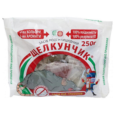 Приманка для мышей и крыс Щелкунчик паста 250 г 