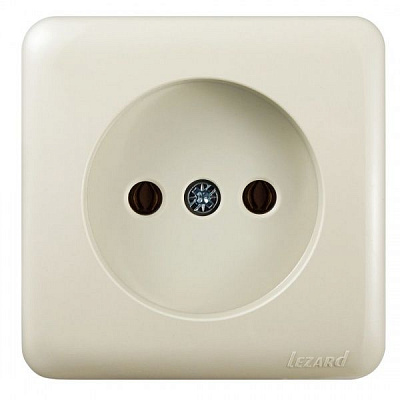 Розетка без заземления Lezard Viola без шторок без крышки кремовый 751-0300-121В