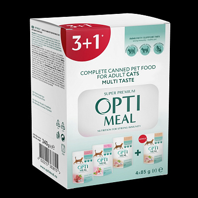 Корм влажный For adult cats Multi Taste (3+1) 340 г