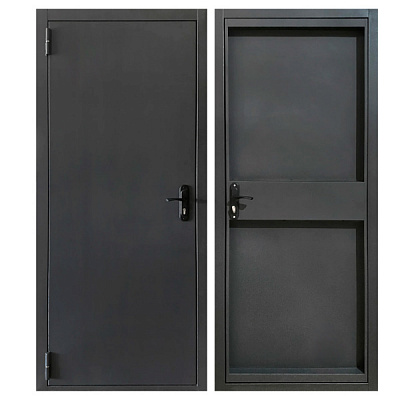 Двери входные Двери БЦ Техно черный 2050x960 мм правый