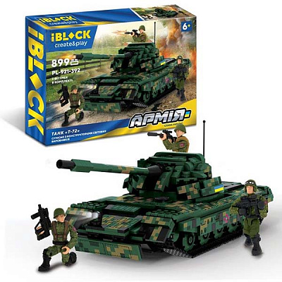 Конструктор Iblock Армия Танк Т-72 899 деталей PL-921-392