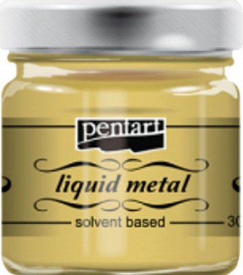 Фарба з ефектом рідкого металу античне золото 30 мл Pentart